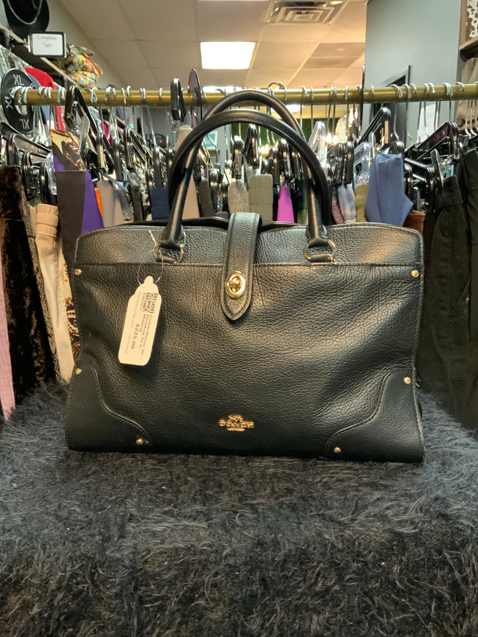 Coach Mercer 30 Handbag As is Missing Crossbody Strap